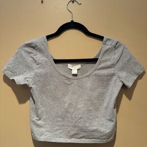 Forever 21 Light Gray Crop Top